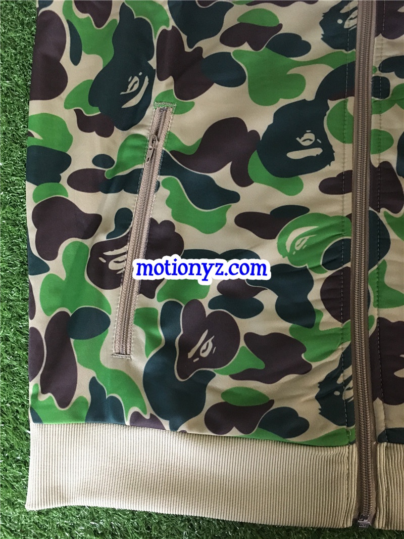 Original Adidas Bathing Ape Bape Jacket Green